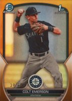 2023 Bowman Draft #BDC42 Colt Emerson Chrome-Gold Baseball Card