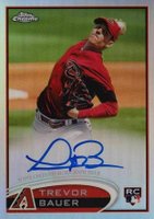 2012 Topps Chrome #TB Trevor Bauer Autograph-Refractor Baseball Card