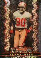 1994 Stadium Club Bowman's Best #1 Jerry Rice Black Refractor Football Card