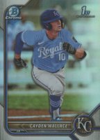 2022 Bowman Draft #BDC12 Cayden Wallace Chrome-Refractor Baseball Card