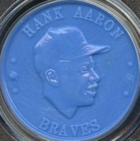 1960 Armour Coins # Hank Aaron Braves Baseball Card