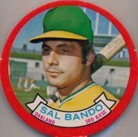 1973 Topps Candy Lids # Sal Bando Baseball Card