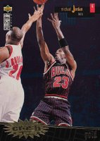 1996 Collector's Choice Crash the Game Scoring Redemption #R30 Michael Jordan Gold Basketball Card
