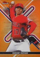2022 Topps Finest #28 Shohei Ohtani Orange Refractor Baseball Card