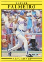 1991 Fleer #295 Rafael Palmeiro Baseball Card