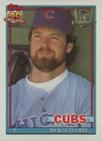 1991 Topps Desert Shield #415 Rick Sutcliffe Baseball Card