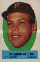 1963 Topps Peel-Offs # Orlando Cepeda Instruction Back Baseball Card
