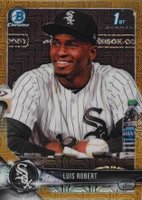 2018 Bowman Mega Box Chrome #BCP21 Luis Robert Gold Refractor Baseball Card