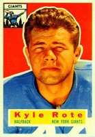1956 Topps #29 Kyle Rote Football Card