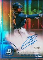 2022 Bowman Heritage Chrome Prospect Autographs #CPAJC Jackson Chourio Refractor Baseball Card