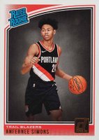 2018 Panini Donruss  #186 Anfernee Simons Basketball Card
