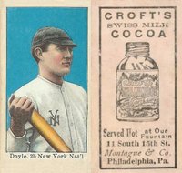1909 Croft's Cocoa # Larry Doyle With Bat Baseball Card