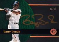 2024 Topps Diamond Icons Black Polychromatink #BPABB Barry Bonds Red-Gold Ink Baseball Card