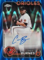 2024 Topps Chrome Update Chrome Baseball Update Series Autographs #ACCB Corbin Burnes Blue Raywave Baseball Card