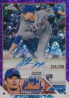 2023 Topps Chrome Rookie Autograph #RAKSA Kodai Senga Purple Speckle Baseball Card