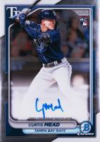 2024 Bowman Chrome Chrome Rookie Autographs #CRACM Curtis Mead Baseball Card