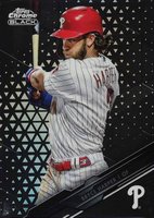 2020 Topps Chrome Black #40 Bryce Harper Refractor Baseball Card