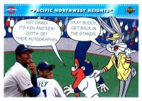 1992 Upper Deck Comic Ball 3 #76 Griffey Jr./Griffey Sr. w/Sam & Bugs Baseball Card