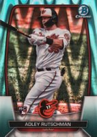 2023 Bowman Chrome #17 Adley Rutschman Aqua Raywave Baseball Card