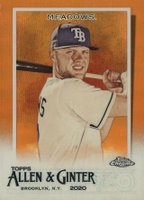 2020 Topps Allen & Ginter Chrome #185 Austin Meadows Orange Refractor Baseball Card