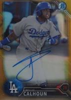 2016 Bowman Chrome Prospects Autographs #WC Willie Calhoun Gold Refractor Baseball Card