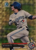 2017 Bowman Chrome Mini #BCP142 Bo Bichette Superfractor 1/1 Baseball Card