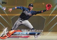 2018 Topps Update #US252 Ronald Acuna Jr. Gold Baseball Card