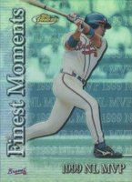 2000 Finest Moments #FM1 Chipper Jones Refractor Baseball Card