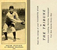 1916 Altoona Tribune #168_Catch  	 Oscar Stanage (catching) Baseball Card