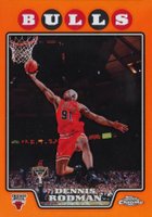 2008 Topps Chrome #167 Dennis Rodman Orange Refractor Basketball Card