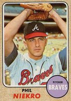 1968 Topps #257 Phil Niekro Baseball Card