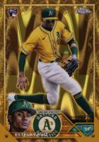 2023 Topps Gilded Collection #119 Esteury Ruiz Raywave Gold Etch Baseball Card