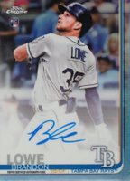 2019 Topps Chrome Rookie Autographs #RA-BL Brandon Lowe Refractor Baseball Card