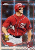 2013 Topps Chrome #220 Bryce Harper Watching Ball-Xfractor Baseball Card