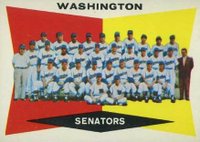 1960 Topps #43 Washington Senators Team Baseball Card