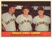 1961 Topps #383 Frisco First Liners Baseball Card