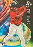 2018 Bowman Platinum #2 Rafael Devers Batting Baseball Card
