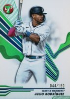 2024 Topps Pristine #206 Julio Rodriguez Green Refractor Baseball Card
