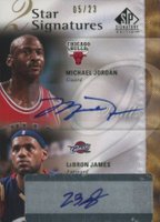 2009 SP Signature 2 Star Signatures #2S-JJ LeBron James/Michael Jordan Basketball Card