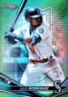 2022 Bowman's Best #23 Julio Rodriguez Green Refractor Baseball Card