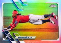 2021 Topps Chrome #50 Ronald Acuna Jr. Refractor Baseball Card