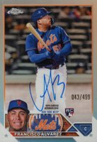 2023 Topps Chrome Rookie Autograph #RAFA Francisco Alvarez Refractor Baseball Card