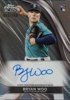 2024 Topps Chrome Black Autographs #BW Bryan Woo Refractor Baseball Card