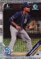 2019 Bowman Draft #BDC85 CJ Abrams Chrome-Fielding-Asia Refractor Baseball Card