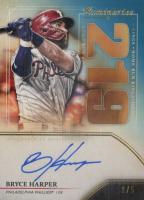 2020 Topps Luminaries Home Run Kings Autographs #BH Bryce Harper Blue Baseball Card