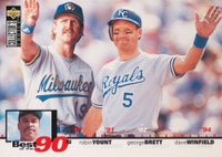 1995 Collector's Choice #54 George Brett/Dave Winfield/Robin Yount Baseball Card