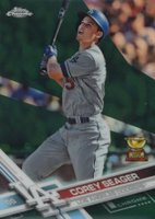 2017 Topps Chrome #50 Corey Seager Green Refractor Baseball Card