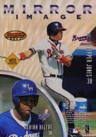 1997 Bowman's Best Mirror Image #MI9 Adrian Beltre/Chipper Jones/Matt Williams/Russell Branyan Refractor Baseball Card