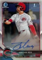 2018 Bowman Draft Chrome Draft Picks Autographs #CDAJI Jonathan India Baseball Card