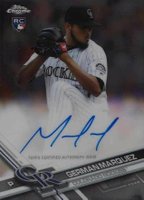2017 Topps Chrome Rookie Autographs #RA-GM German Marquez Baseball Card